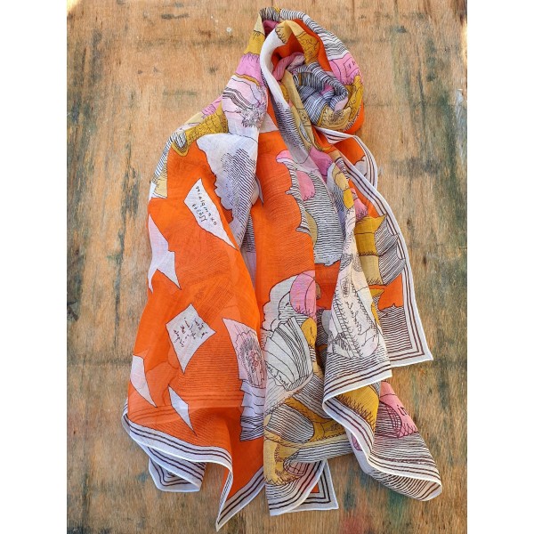 Inoui Editions šilko ir medvilnės skara EDITIONS NUDE